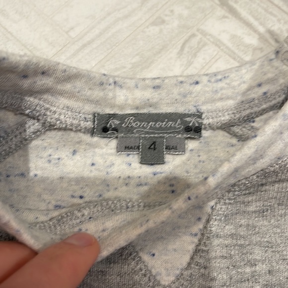 Bonpoint star gray marked sweatshirt, size 4 - Picture 3 of 7